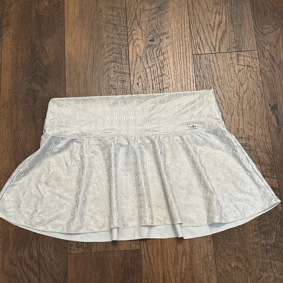 Women’s Elite White & Silver Athletic Skirt Sz 7/8 - Picture 10 of 11
